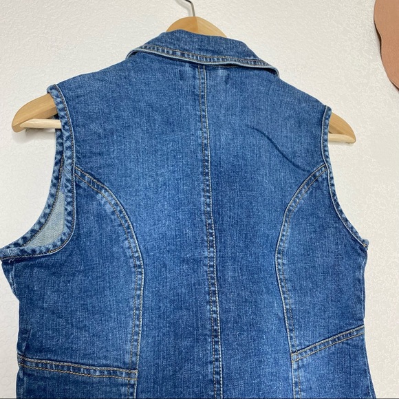 Vintage 90’s Mini Cropped Denim Vest - Picture 5 of 6